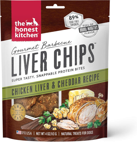 The Honest Kitchen Liver Chips Chicken Liver & Cheddar 4 oz - Happy Pet