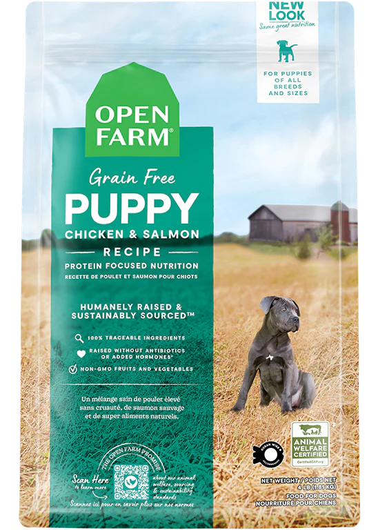 Open Farm Puppy Chicken & Salmon Grain-Free 4 lbs - Happy Pet