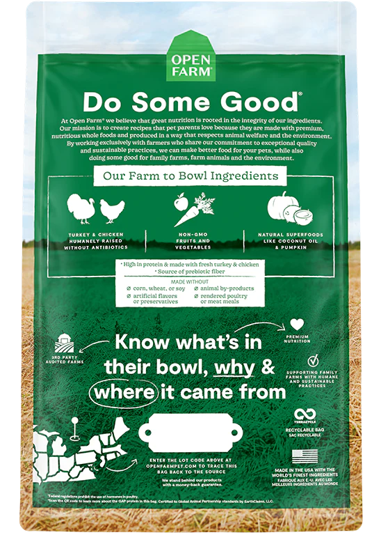 Open Farm Homestead Turkey & Chicken Grain-Free 4 lbs - Happy Pet