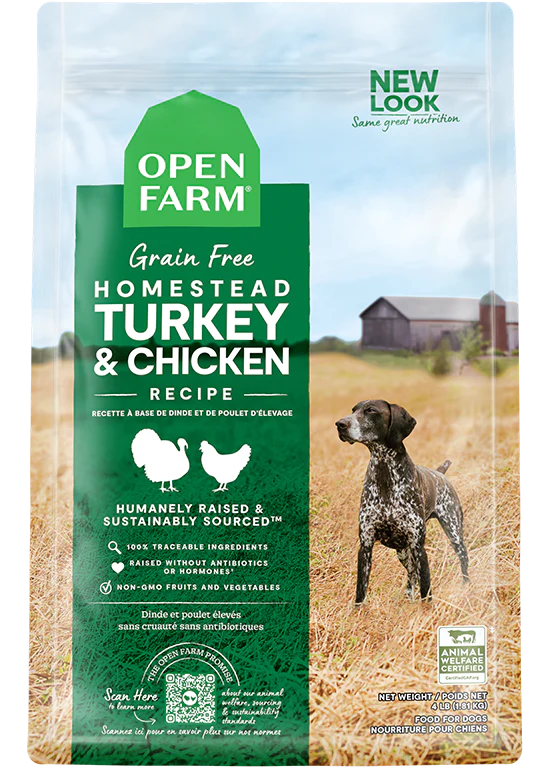 Open Farm Homestead Turkey & Chicken Grain-Free 4 lbs - Happy Pet