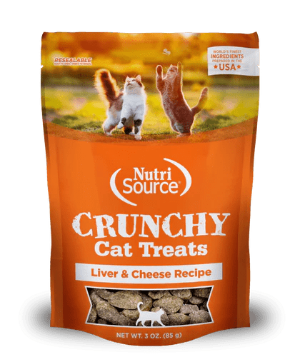 NutriSource Crunchy Cat Treats Liver & Cheese 3 oz - Happy Pet