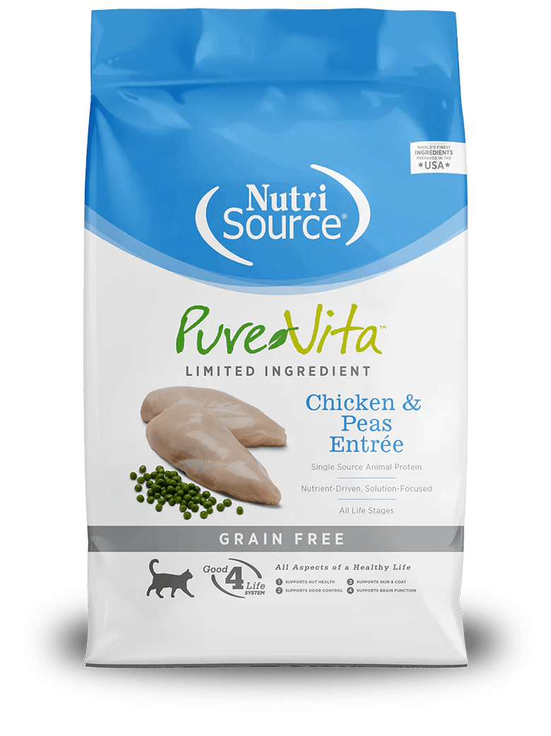 NutriSource Pure Vita Cat Chicken & Peas Grain - Free 4 lbs - Happy Pet