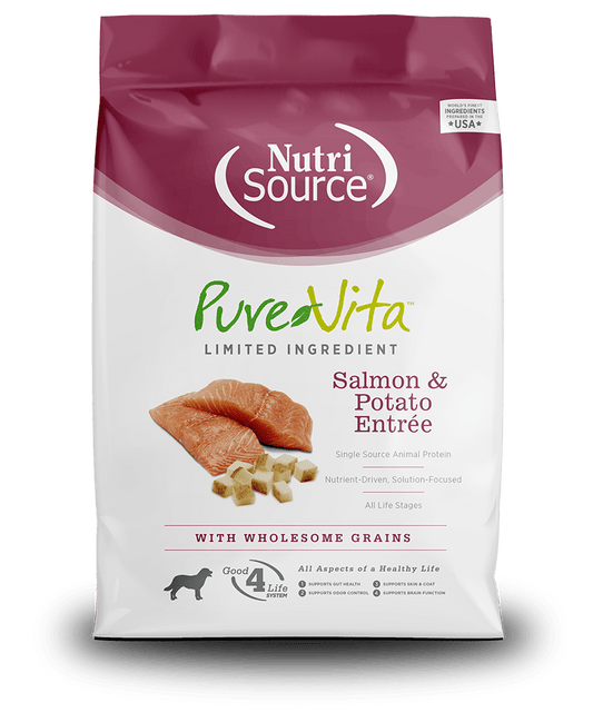 NutriSource Pure Vita Salmon & Potato 4lbs - Happy Pet