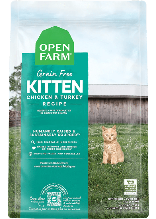 Open Farm Kitten Chicken & Turkey Grain - Free 2 lbs - Happy Pet