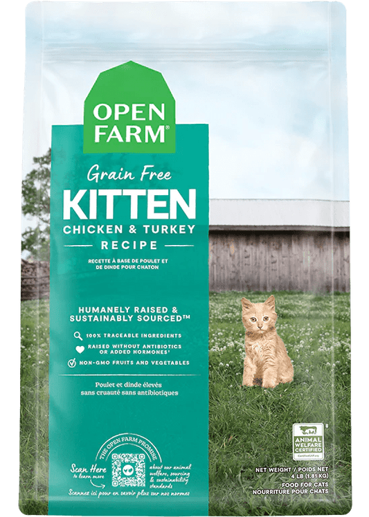 Open Farm Kitten Chicken & Turkey Grain - Free 2 lbs - Happy Pet