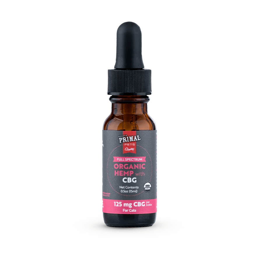 Primal Cats Organic Hemp Oil with CBG 125mg 0.5 oz - Happy Pet