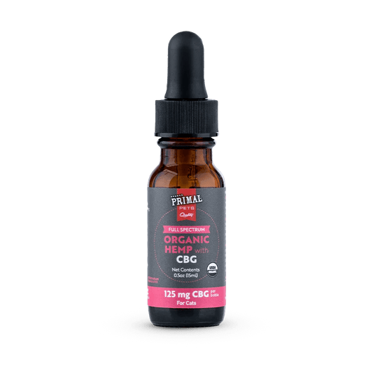 Primal Cats Organic Hemp Oil with CBG 125mg 0.5 oz - Happy Pet