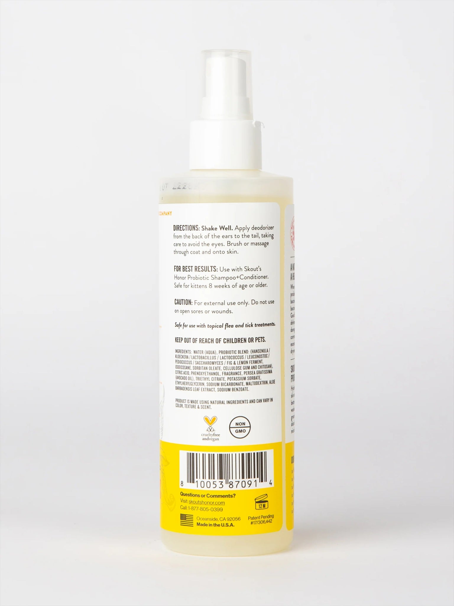 Skout's Honor Probiotic Cat Deodorizer Honeysuckle 8 oz - Happy Pet