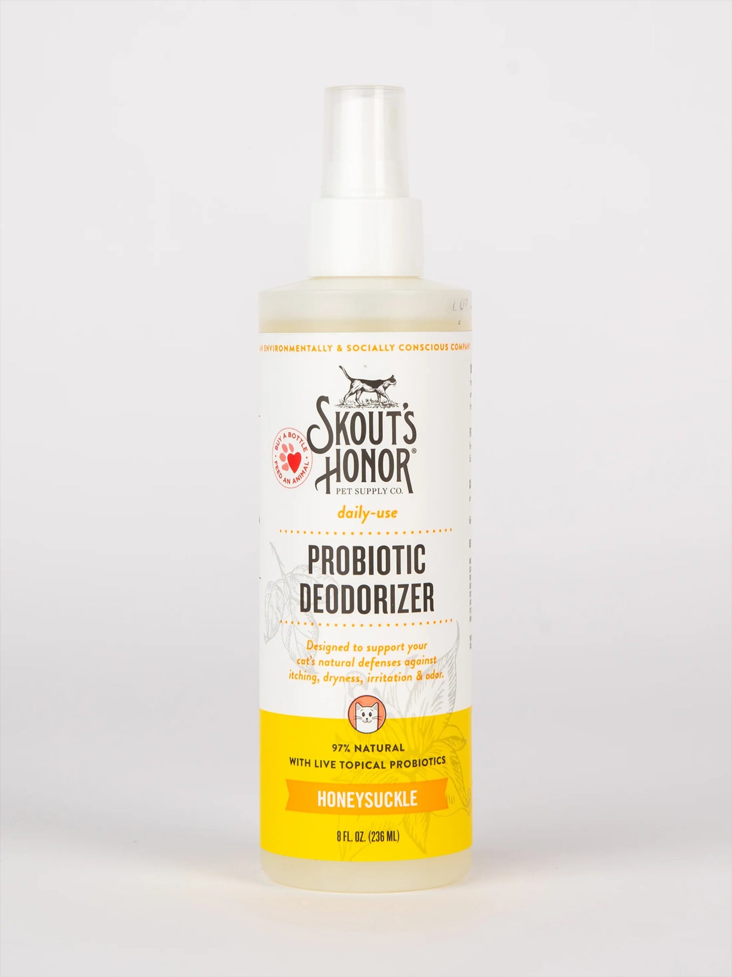 Skout's Honor Probiotic Cat Deodorizer Honeysuckle 8 oz - Happy Pet